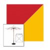 Picture of Jockey Red Yellow | 6.5' Wood Square Frame Market Umbrella Sunbrella® Awning Fabric