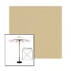 Picture of Linen | 6.5' Wood Square Frame Market Umbrella Sunbrella® Awning Fabric