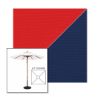 Picture of Logo Red Marine Blue | 6.5' Wood Square Frame Market Umbrella Sunbrella® Awning Fabric