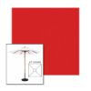 Picture of Logo Red | 6.5' Wood Square Frame Market Umbrella Sunbrella® Awning Fabric