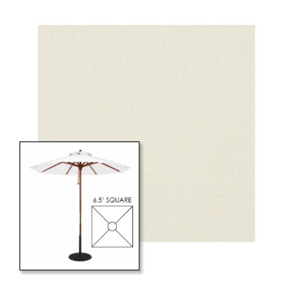 Picture of Oyster | 6.5' Wood Square Frame Market Umbrella Sunbrella® Awning Fabric