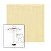 Picture of Parchment | 6.5' Wood Square Frame Market Umbrella Sunbrella® Awning Fabric