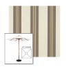 Picture of Taupe Tailored | 6.5' Wood Square Frame Market Umbrella Sunbrella® Awning Fabric