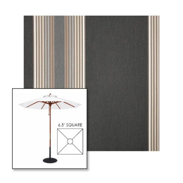 Picture of Tillman Shale | 6.5' Wood Square Frame Market Umbrella Sunbrella® Awning Fabric
