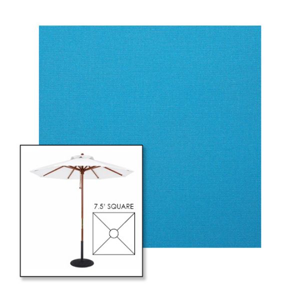 Picture of Azure | 7.5' Wood Square Frame Market Umbrella Sunbrella® Awning Fabric