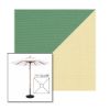 Picture of Basil Parchment | 7.5' Wood Square Frame Market Umbrella Sunbrella® Awning Fabric