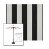 Picture of Beaufort Black White | 7.5' Wood Square Frame Market Umbrella Sunbrella® Awning Fabric