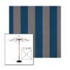 Picture of Beaufort Peacock | 7.5' Wood Square Frame Market Umbrella Sunbrella® Awning Fabric