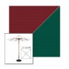 Picture of Burgundy Forest Green | 7.5' Wood Square Frame Market Umbrella Sunbrella® Awning Fabric