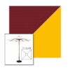 Picture of Burgundy Sunflower | 7.5' Wood Square Frame Market Umbrella Sunbrella® Awning Fabric