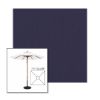 Picture of Captain Navy | 7.5' Wood Square Frame Market Umbrella Sunbrella® Awning Fabric