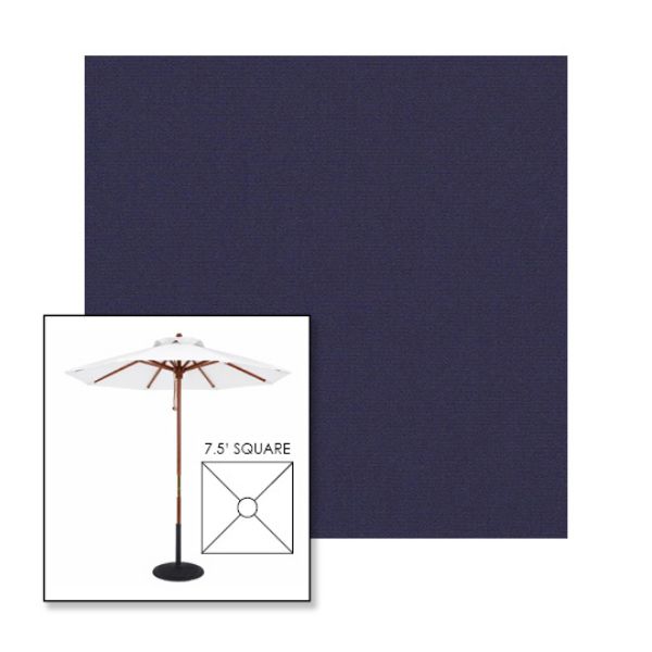 Picture of Captain Navy | 7.5' Wood Square Frame Market Umbrella Sunbrella® Awning Fabric