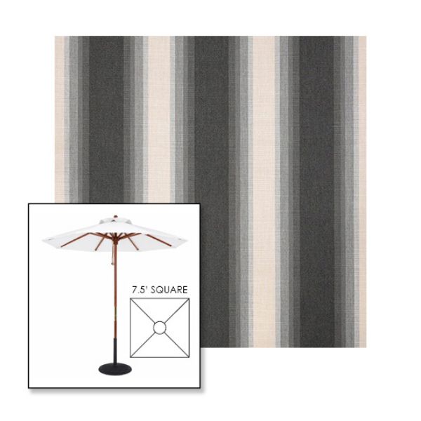 Picture of Colonnade Stone | 7.5' Wood Square Frame Market Umbrella Sunbrella® Awning Fabric