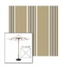 Picture of Emblem Beige | 7.5' Wood Square Frame Market Umbrella Sunbrella® Awning Fabric