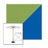 Picture of Ginkgo Pacific Blue | 7.5' Wood Square Frame Market Umbrella Sunbrella® Awning Fabric