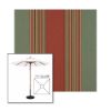 Picture of Henna Fern Vintage | 7.5' Wood Square Frame Market Umbrella Sunbrella® Awning Fabric