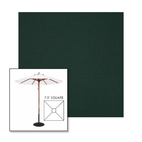 Picture of Ivy | 7.5' Wood Square Frame Market Umbrella Sunbrella® Awning Fabric