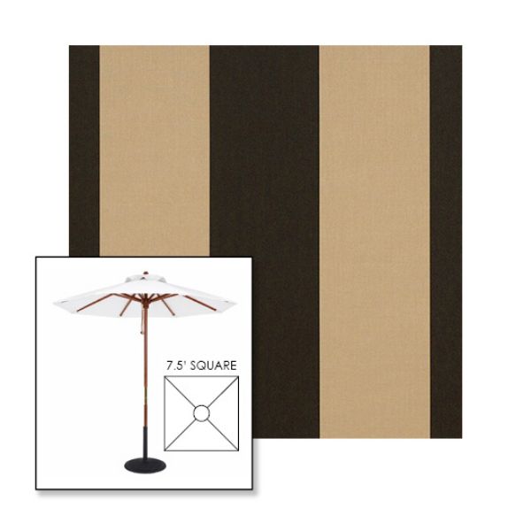 Picture of Manhattan Classic | 7.5' Wood Square Frame Market Umbrella Sunbrella® Awning Fabric