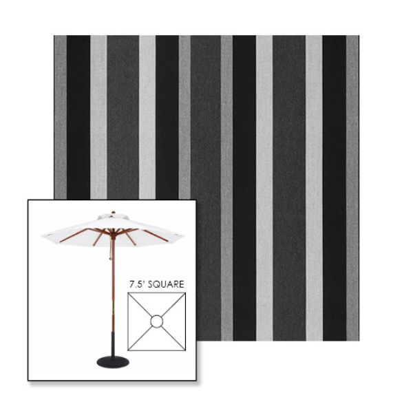 Picture of Marco Black | 7.5' Wood Square Frame Market Umbrella Sunbrella® Awning Fabric