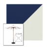 Picture of Marine Blue Silver | 7.5' Wood Square Frame Market Umbrella Sunbrella® Awning Fabric