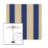Picture of Mediterranean Canvas Block | 7.5' Wood Square Frame Market Umbrella Sunbrella® Awning Fabric