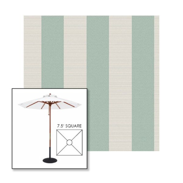Picture of Paxton Dew | 7.5' Wood Square Frame Market Umbrella Sunbrella® Awning Fabric