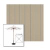 Picture of Putty Regimental | 7.5' Wood Square Frame Market Umbrella Sunbrella® Awning Fabric