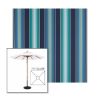 Picture of Saxon Cascade | 7.5' Wood Square Frame Market Umbrella Sunbrella® Awning Fabric