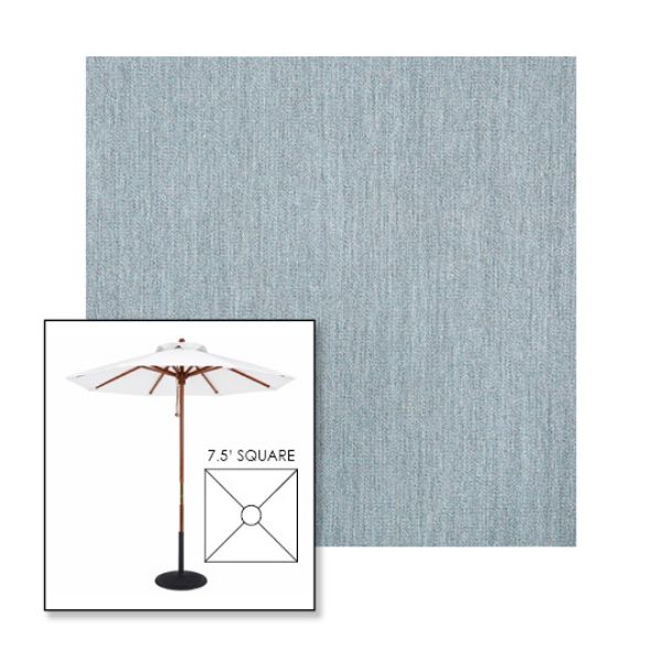 Picture of Storm | 7.5' Wood Square Frame Market Umbrella Sunbrella® Awning Fabric