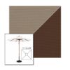 Picture of Taupe True Brown | 7.5' Wood Square Frame Market Umbrella Sunbrella® Awning Fabric
