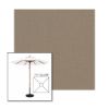 Picture of Taupe | 7.5' Wood Square Frame Market Umbrella Sunbrella® Awning Fabric