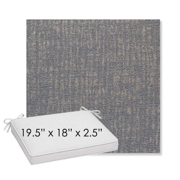 Picture of Abstraction Denim | Sunbrella® 19.5" x 18" Outdoor Dining Cushion