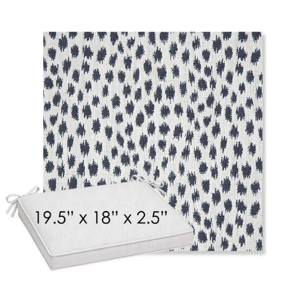 Picture of Agra Indigo | Sunbrella® 19.5" x 18" Outdoor Dining Cushion