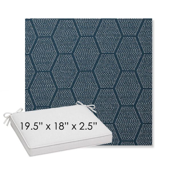 Picture of Amalfi Night Sky | Sunbrella® 19.5" x 18" Outdoor Dining Cushion