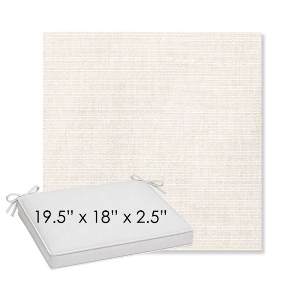 Picture of Ambrose Linen | Sunbrella® 19.5" x 18" Outdoor Dining Cushion