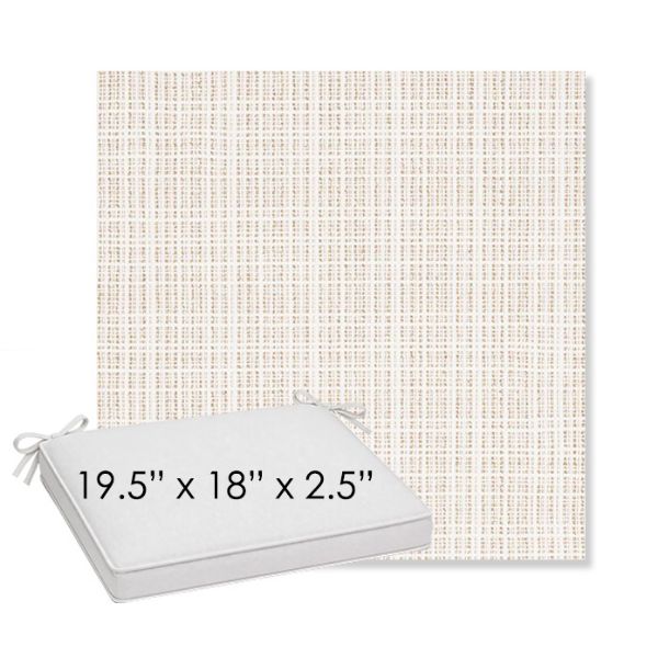 Picture of Benson Sand | Sunbrella® 19.5" x 18" Outdoor Dining Cushion
