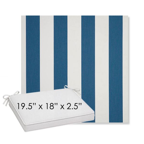 Picture of Cabana Regatta | Sunbrella® 19.5" x 18" Outdoor Dining Cushion