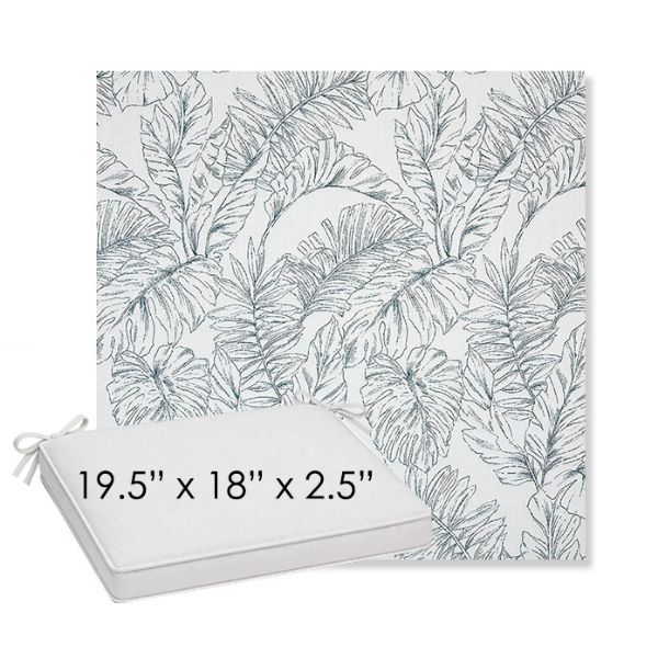 Picture of Calm Laurel | Sunbrella® 19.5" x 18" Outdoor Dining Cushion