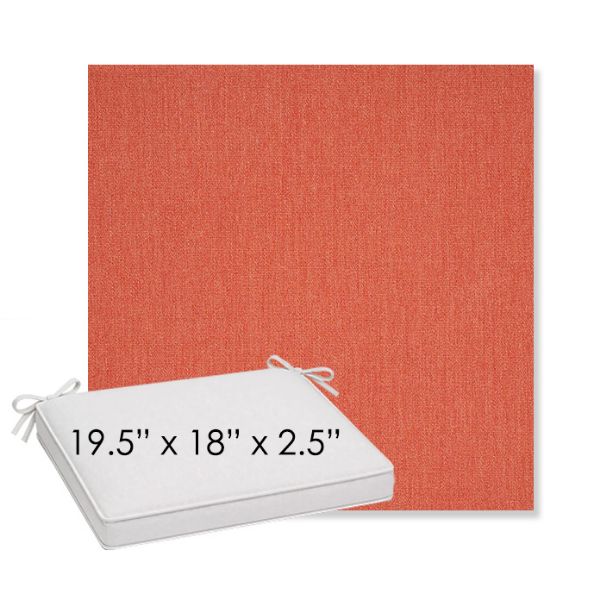 Picture of Canvas Persimmon | Sunbrella® 19.5" x 18" Outdoor Dining Cushion