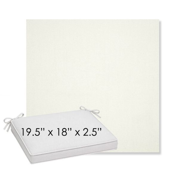 Picture of Canvas White | Sunbrella® 19.5" x 18" Outdoor Dining Cushion