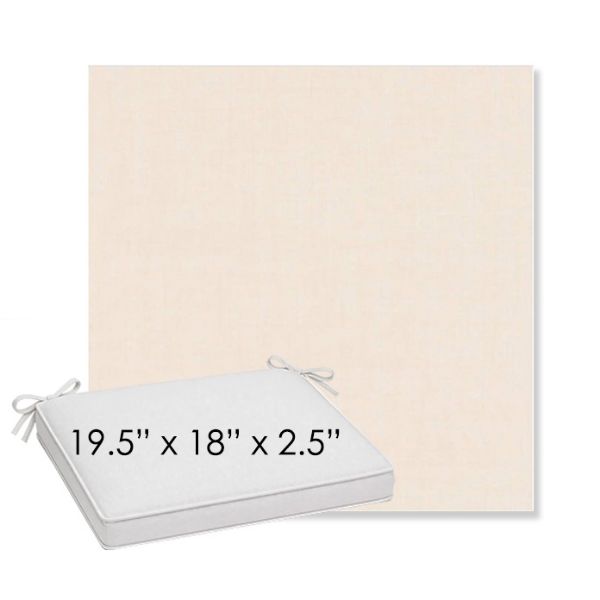 Picture of Cast Bisque | Sunbrella® 19.5" x 18" Outdoor Dining Cushion