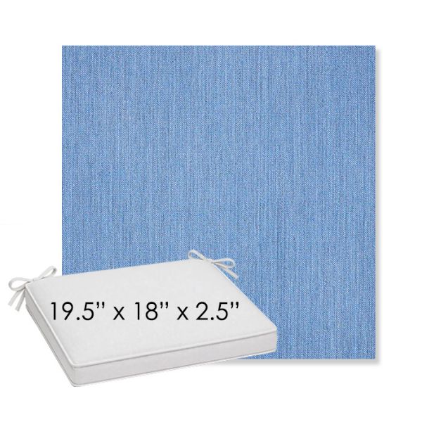 Picture of Cast Ocean | Sunbrella® 19.5" x 18" Outdoor Dining Cushion