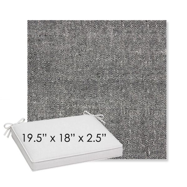 Picture of Chartres Granite | Sunbrella® 19.5" x 18" Outdoor Dining Cushion