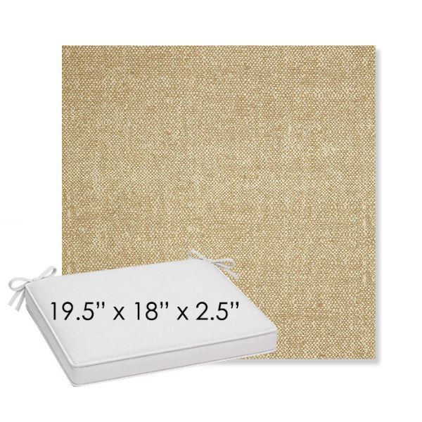 Picture of Chartres Hemp | Sunbrella® 19.5" x 18" Outdoor Dining Cushion