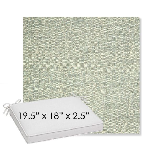 Picture of Chartres Mist | Sunbrella® 19.5" x 18" Outdoor Dining Cushion