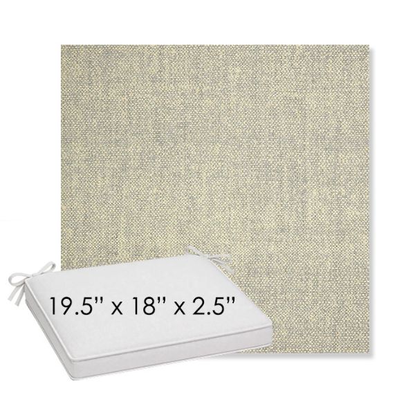 Picture of Chartres Pebble | Sunbrella® 19.5" x 18" Outdoor Dining Cushion