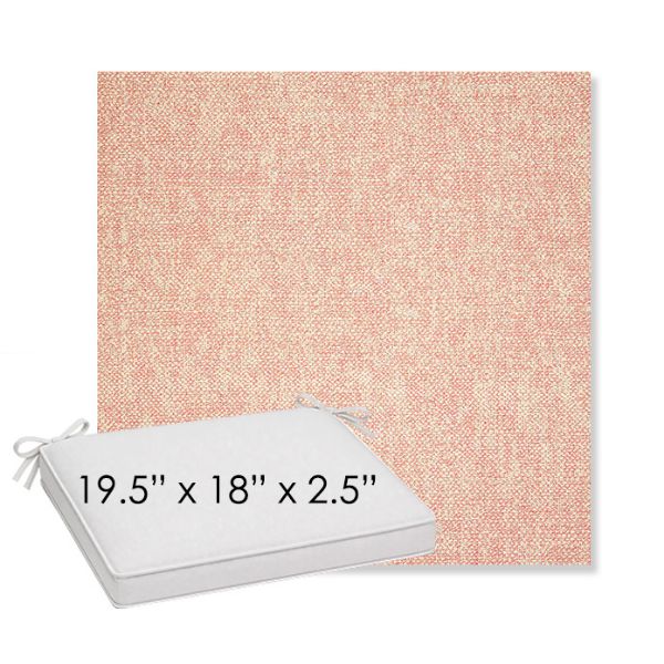 Picture of Chartres Rose | Sunbrella® 19.5" x 18" Outdoor Dining Cushion