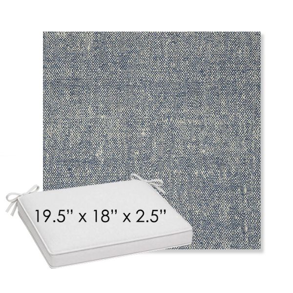 Picture of Chartres Storm | Sunbrella® 19.5" x 18" Outdoor Dining Cushion