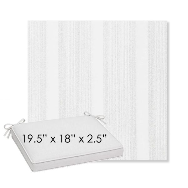 Picture of Compose Linen | Sunbrella® 19.5" x 18" Outdoor Dining Cushion