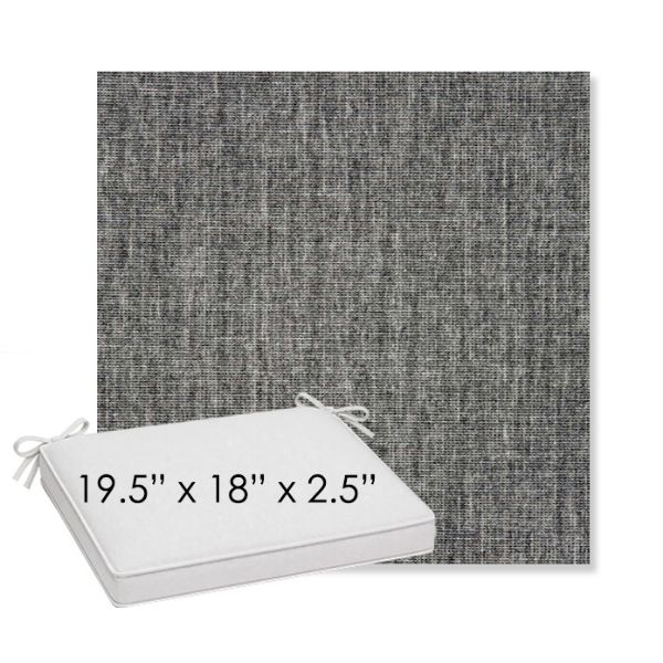 Picture of Crush Pewter | Sunbrella® 19.5" x 18" Outdoor Dining Cushion
